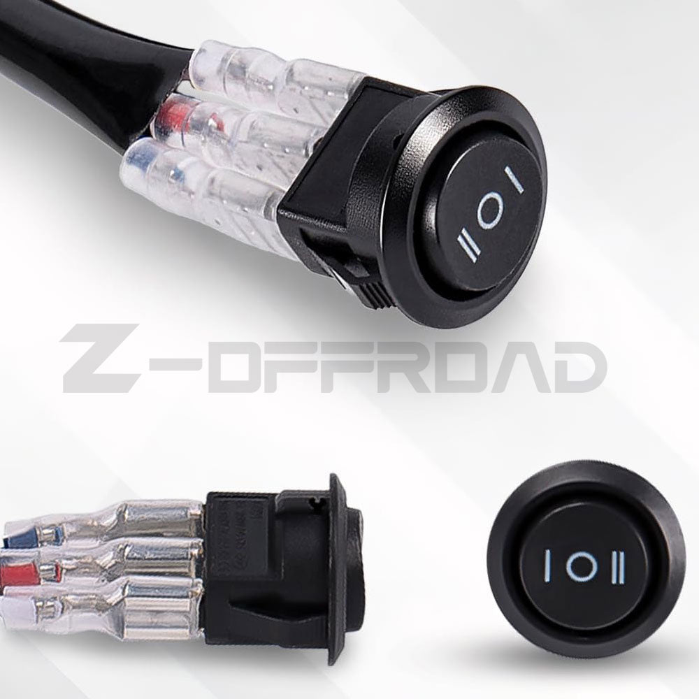 450W 16AWG Wiring Harness Kit-2 Leads Triangular LED Light Bar 12V On/Off 3 Pin Rocker Switch Power Relay Blade Fuse for Jeep Boat Trucks
