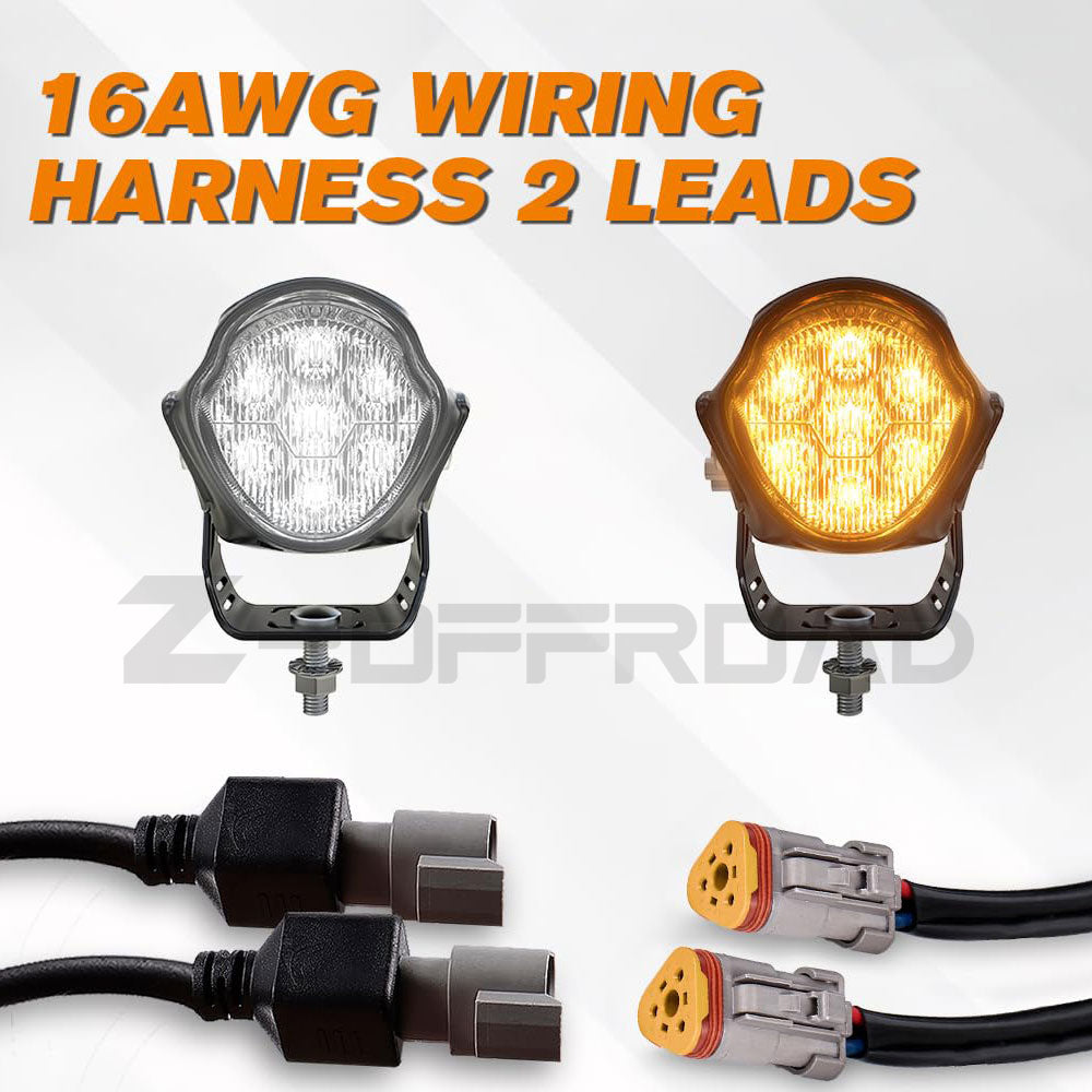 450W 16AWG Wiring Harness Kit-2 Leads Triangular LED Light Bar 12V On/Off 3 Pin Rocker Switch Power Relay Blade Fuse for Jeep Boat Trucks
