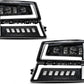 3rd Gen LED Headlight Assemblies with Bulbs Compatible with 03-06 Chevy Avalanche 1500 2500/Silverado 1500(HD) 2500(HD) 3500/07 Chevy Silverado Classic DRL Turn Signal High/Low Beam Black Housing Clear Reflector