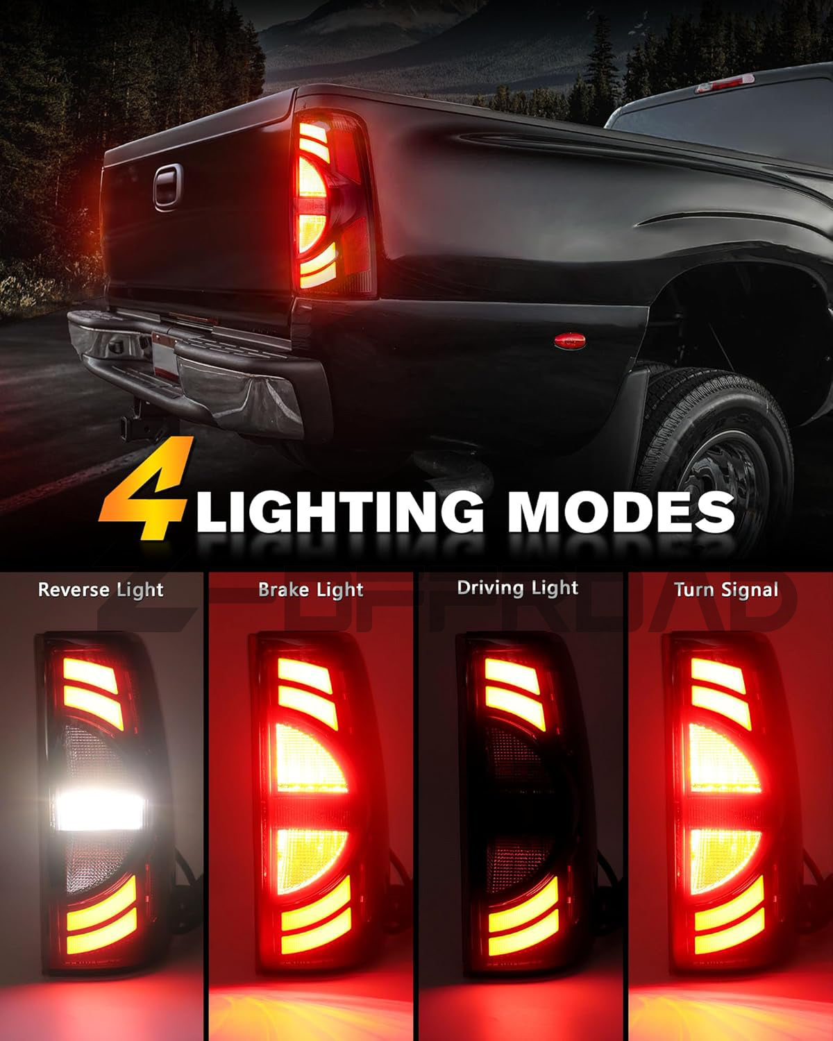 LED Tail Light Assembly Compatible with 1999 2000 2001 2002 2003 2004 2005 2006 Chevy Silverado 1999-2006 GMC Sierra 1500 2500 3500, Rear Brake Lamp Taillights Pair - Clear/Smoked Lens