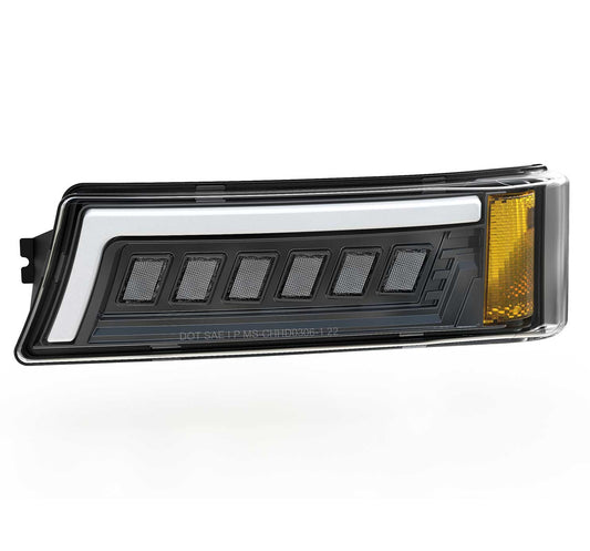 Turn Signal Light for 3rd Gen LED Headlight Assemblies 03-06 Avalanche| Silverado Smoked Parking Bumper Turn Signal Lamp 1PCS Driver Side-L