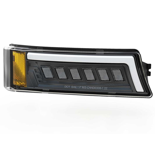Turn Signal Light for 3rd Gen LED Headlight Assemblies 03-06 Avalanche| Silverado Smoked Parking Bumper Turn Signal Lamp 1PCS Passenger Side-R