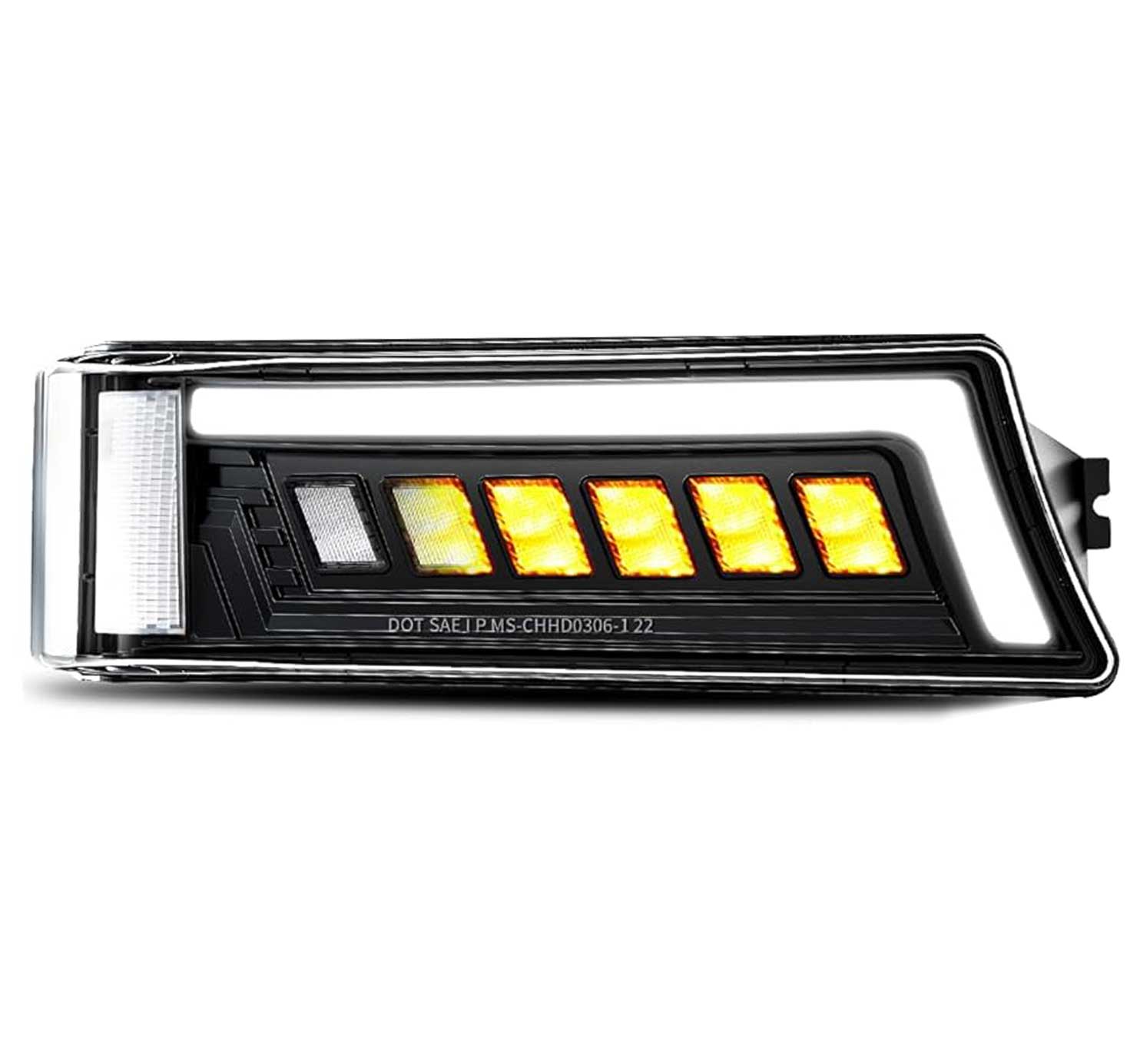 Sequential Turn Signal Light for 3rd Gen LED Headlight Assemblies 03-06 Avalanche| Silverado Smoked Parking Bumper Turn Signal Lamp 1PCS Passenger Side-R