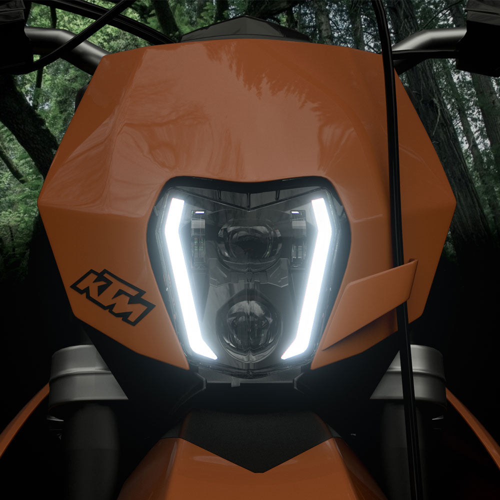 LED Motorcycle Headlight For KTM Dirt Bike DRL Headlamp