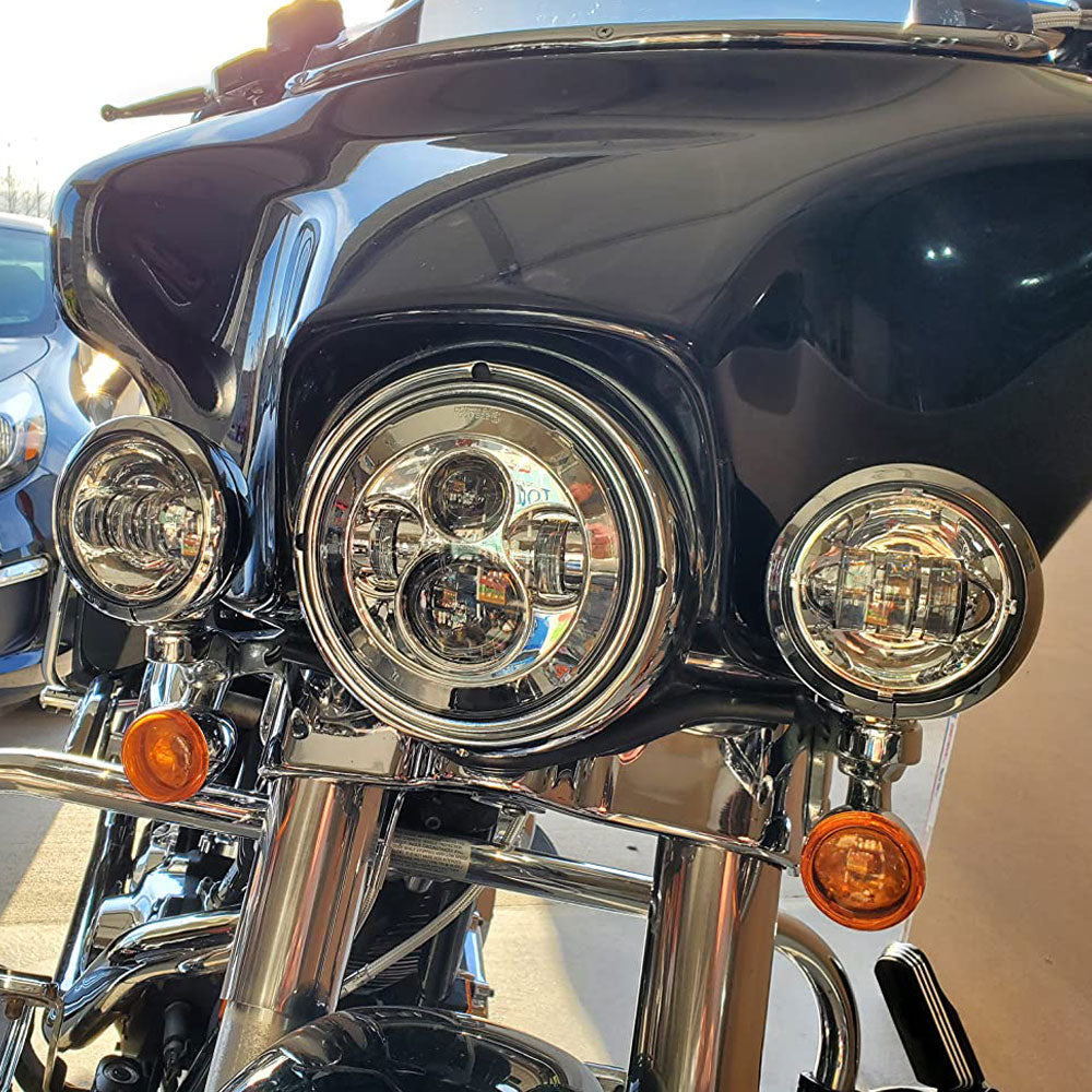 7 Inch Motorcycle LED Headlight For Harley Davidson Street Glide Elect ...