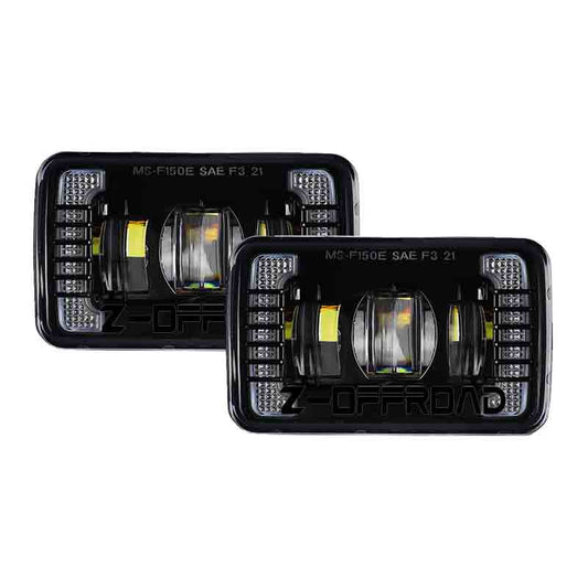 LED Fog Lights Assembly DOT Approved w/White DRL Compatible with Ford F150 2015 2016 2017 2018 2019 2020-1 Pair Black